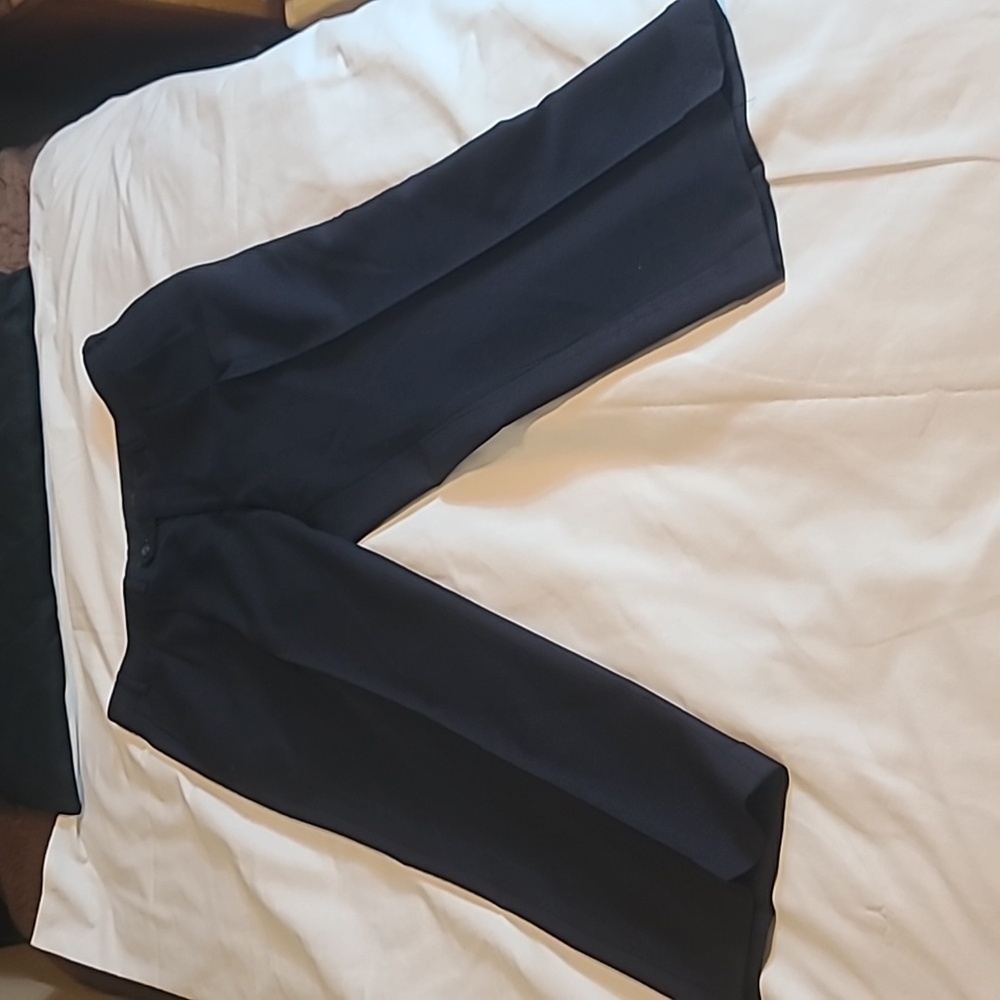 Lauren Ralph Lauren Total Comfort Dress Pants Navy Blue 38x30 Green Label Wool